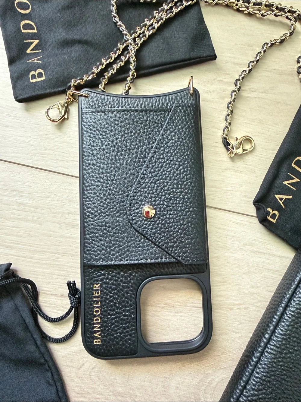 Brand New Bandolier Black Crossbody iPhone 16 Pro Max Case Bundle